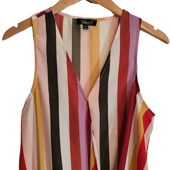 Label Rachel Roy- Multi colored striped blouse- size medium - Picture 1 of 7